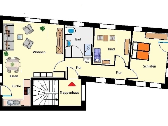 Grundriss Wohnung Nr. 7 (2.OG)