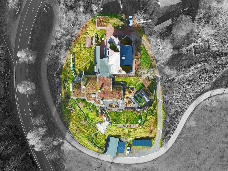 Das Grundstück von oben