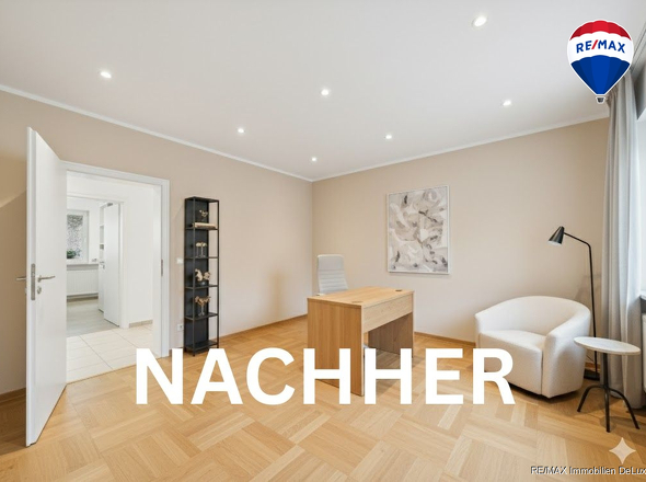 RE/MAX Immobilien DeLux Zweifamilienhaus Wadern-Lockweiler Arbeitszimmer nachher