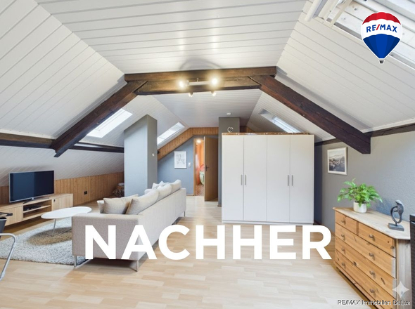 RE/MAX Immobilien DeLux Zweifamilienhaus Wadern-Lockweiler Dachgeschoss nachher