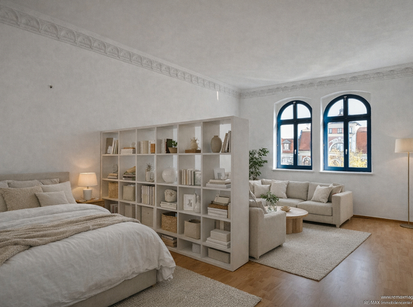  Wohnen u. Schlafen durch KI möbliert