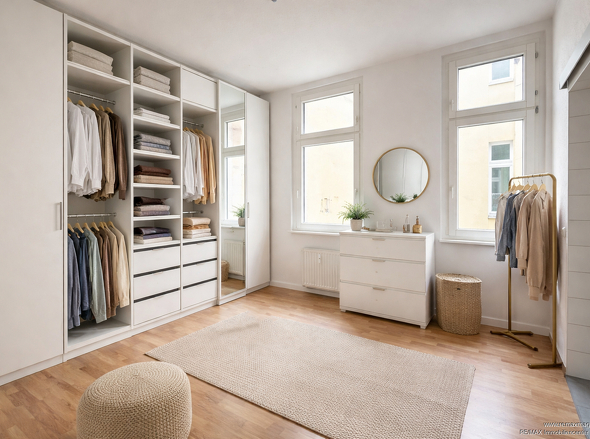 Ankleide durch KI möbliert 