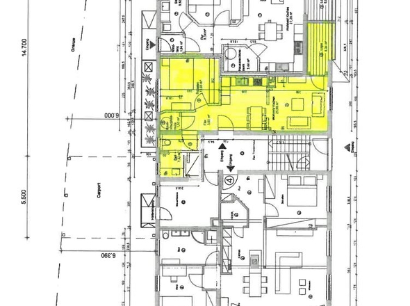 RX 2173-PU Grundriss Erdgeschoss farblich markiert vergrößert