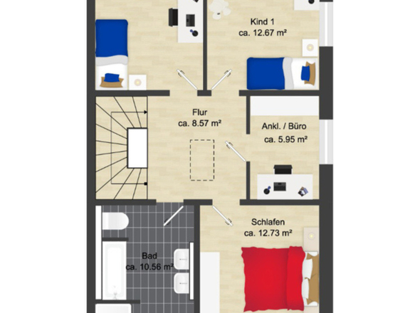 Grundriss Obergeschoss 