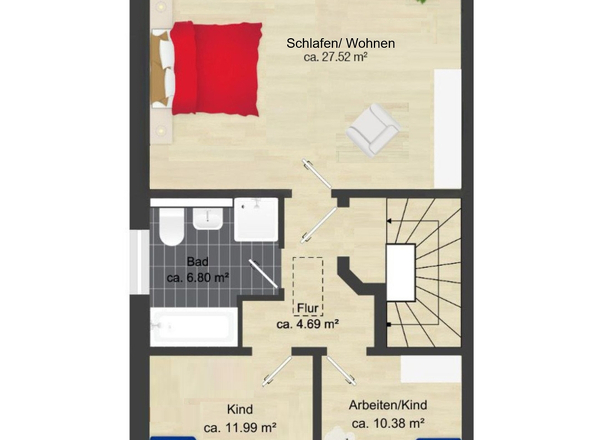 Grundriss Obergeschoss