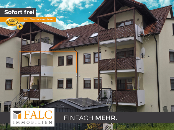 Ansicht von der Hausrückseite mit Balkon 2