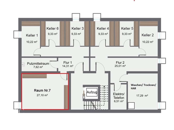 Grundriss Kellerraum