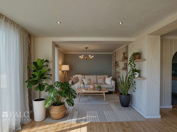 Wohnzimmer Gestaltungsvorschlag - (KI generiert)