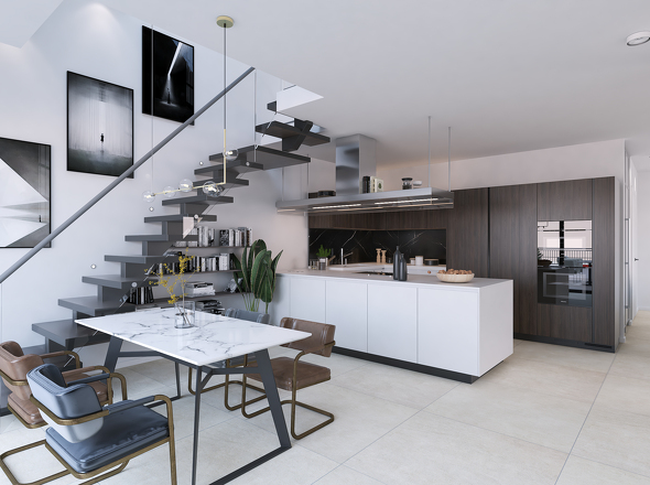 Offener Wohn-Essbereich