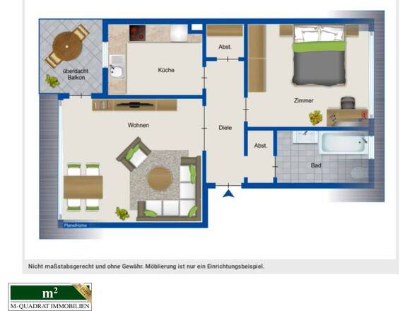 Grundriss Wohnung - unbemaßt