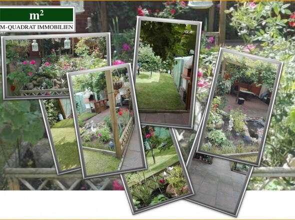 Collage mit Gartenimpressionen