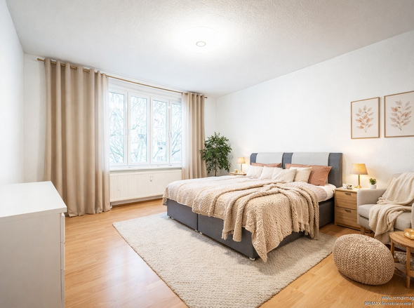 Schlafen - KI-möbliert