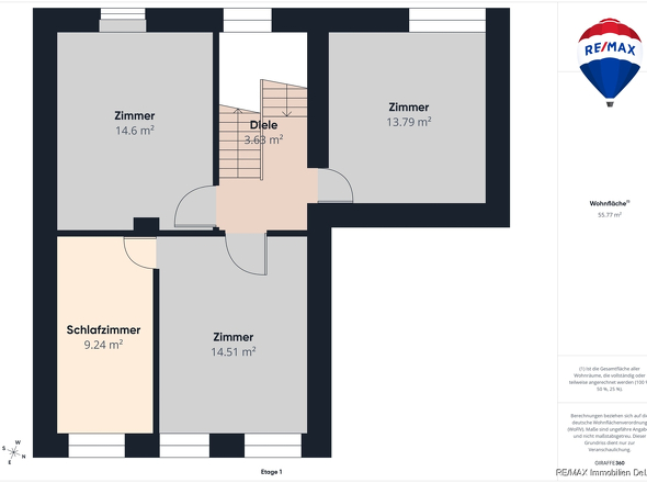Grundriss 1. Obergeschoss