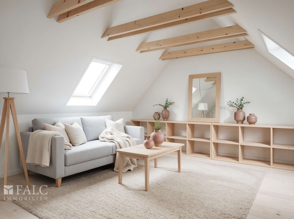 Obergeschoss Zimmer II Bsp. (KI generiert)