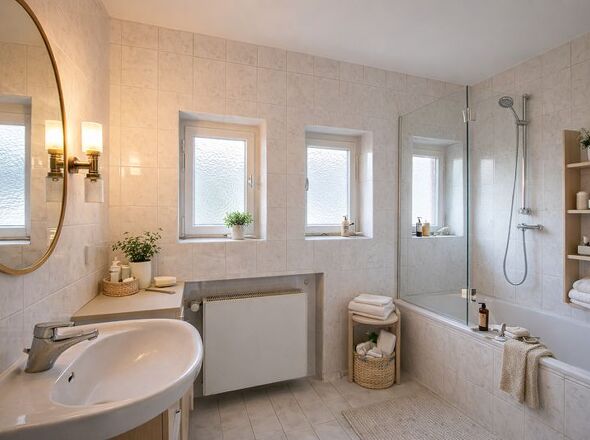 1. Obergeschoss: Badezimmer - virtuelle Darstellung 