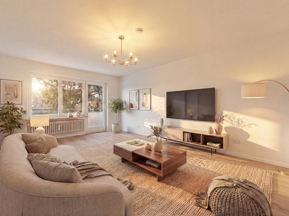 Wohnzimmer visualisiert