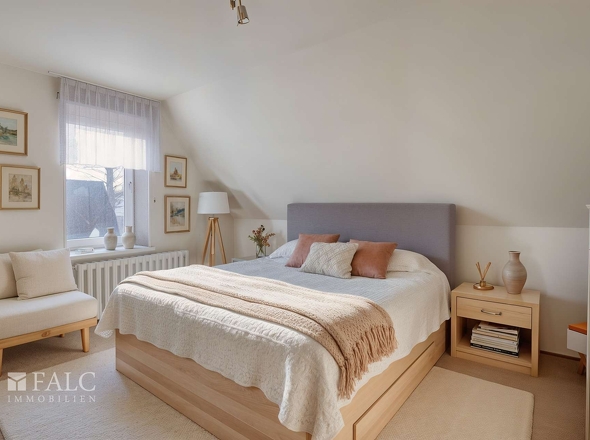 Schlafzimmer Gestaltungsvorschlag KI - generiert 