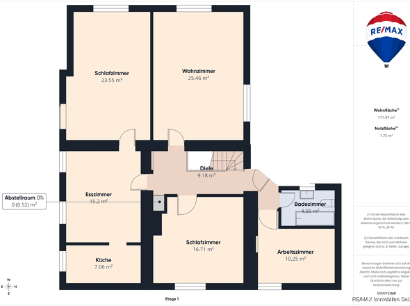 Grundriss Obergeschoss