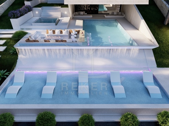 Traumhafte Terrasse mit Infinity-Pool