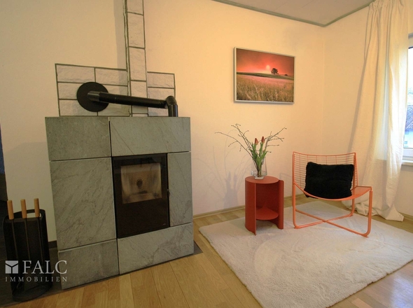 Wohnbereich mit Pellet-Ofen