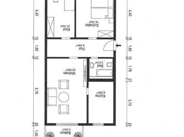 Grundriss zur Wohnung