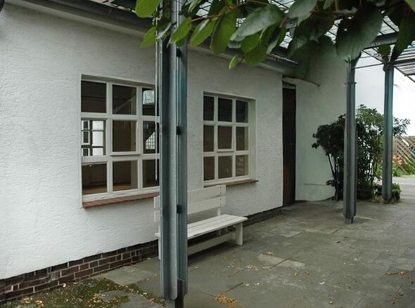 Werkstatt unter dem Balkon