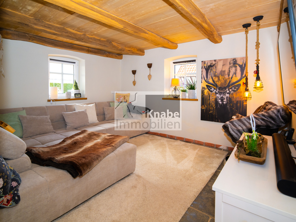 Wohnraum mit Blick aus Esszimmer