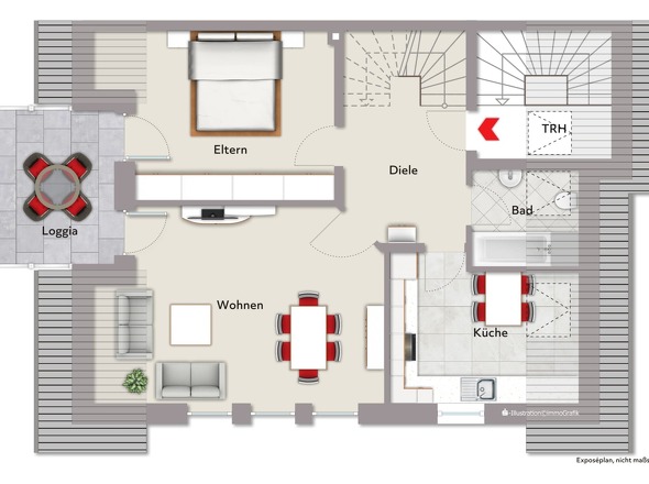 1. Ebene im I. Dachgeschoss