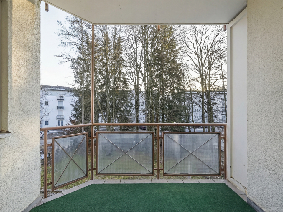 überdachter Balkon nach Süden