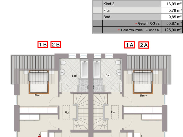 Grundriss Obergeschoss