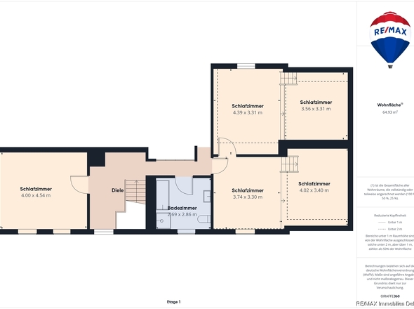 REMAX Immobilien DeLux Einfamilienhaus Grundriss OG Blieskastel Mark Matthias Borowicz 