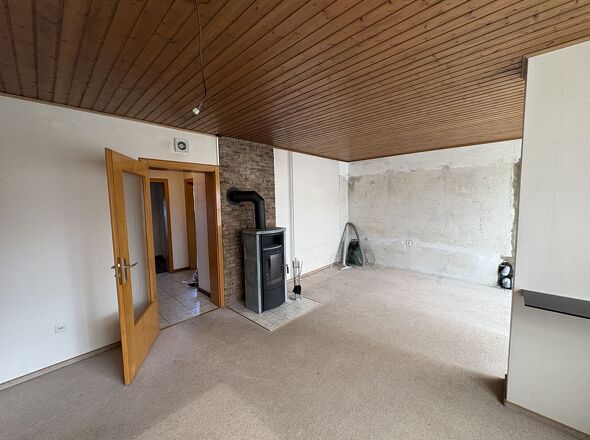 Wohnzimmer mit Kaminofen