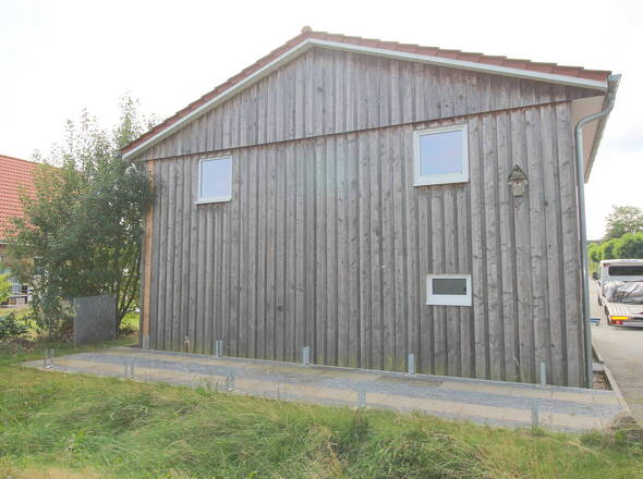 Rückansicht Werkstatt