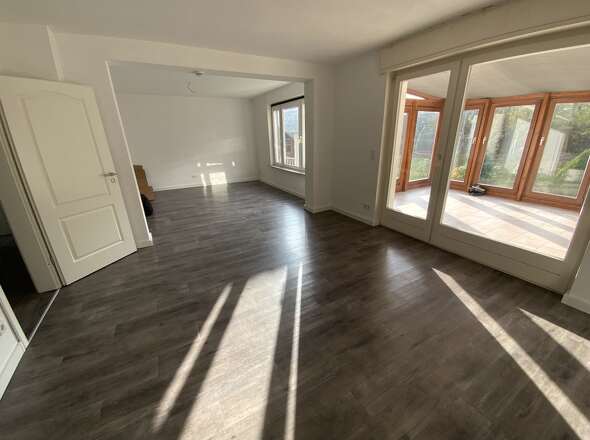 Wohn- und Esszimmer mit Fußbodenheizung