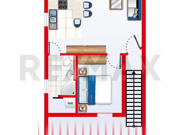 Lorcher Straße 13_2 Zi._Der Grundriss dient ausschließlich der veranschaulichenden Darstellung und erhebt keinen Anspruch auf Maßstabstreue oder Vollständigkeit.