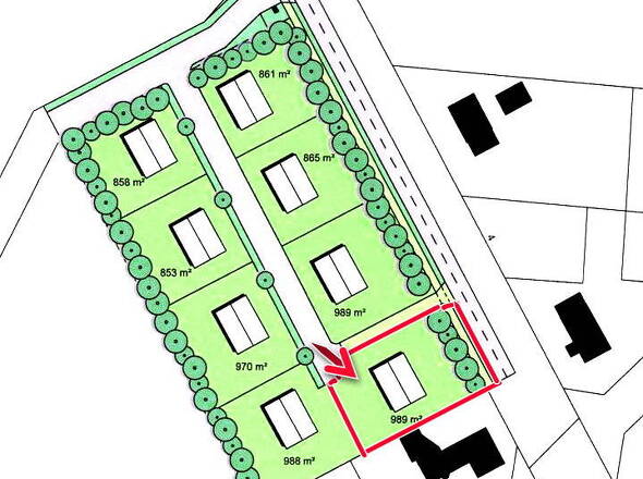 Amtlicher Lageplan - Neuaugebiet Vierhöfener Straße