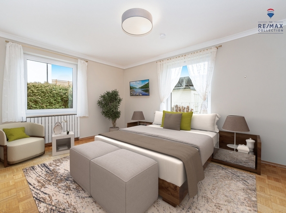 Schlafzimmer EG mit Staging