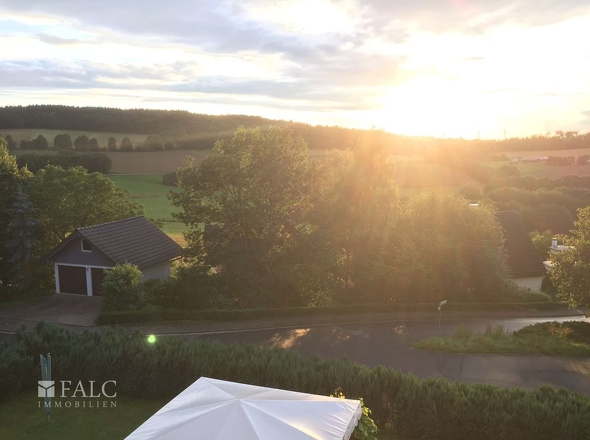 Sonnenuntergang vom Balkon
