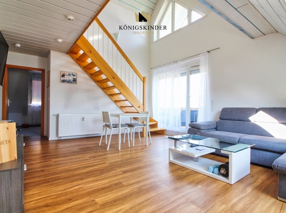 Wohnzimmer- Maisonnette Wohnung