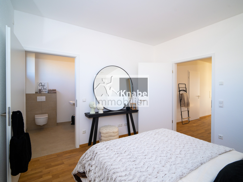 Einrichtungsbeispiel: Schlafen mit Bad 