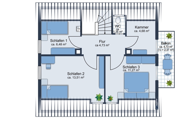Grundriss DG Bestand