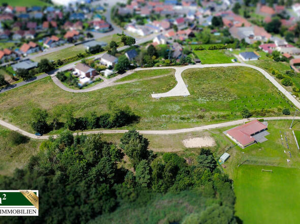 Luftbild Richtung Dorf