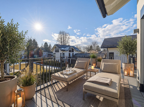 Südwest Balkon visualisiert