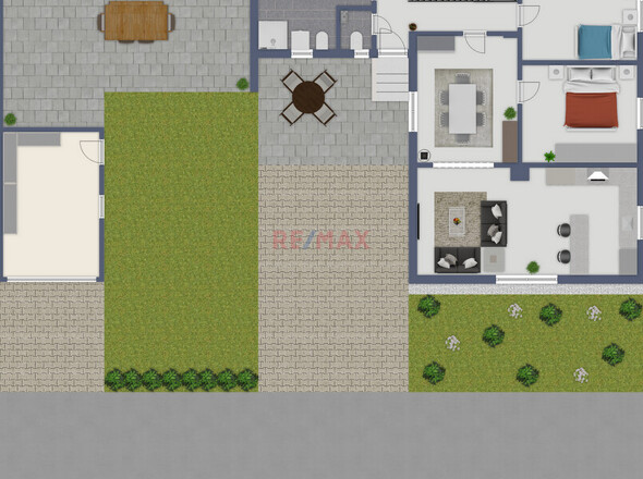 Grundriss.Garten-Terasse