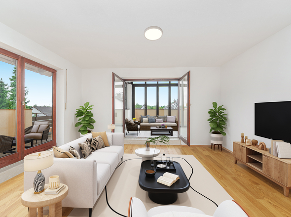 Wohnzimmer - virtuelle Renovierung