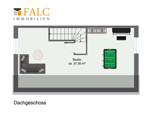 Studio im Dachgeschoss