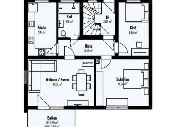Grundriss EG & OG baugleich
