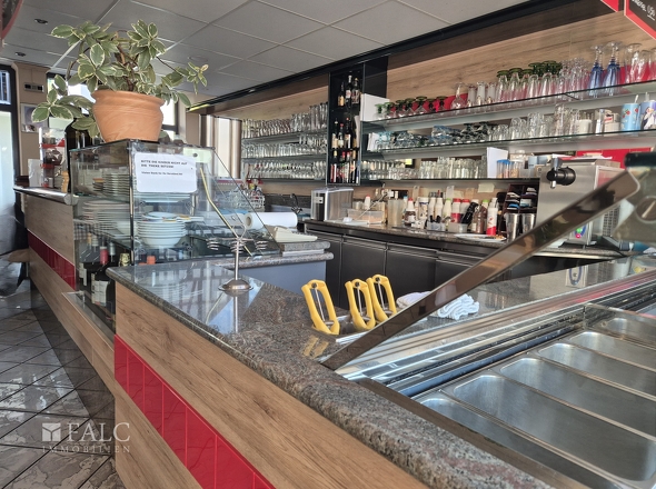 Theke mit Eisdielenbereich