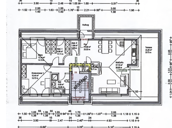 3. OG Penthouse Grundriss
