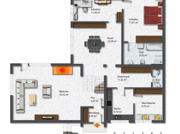 Grundriss Erdgeschoss und Obergeschoss